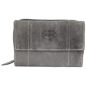 Akzent 300113-003 Damen Geldbörse aus Echtleder in grau 14 x 9 x 4 cm