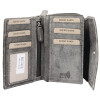 Akzent 300113-003 Damen Geldbörse aus Echtleder in grau 14 x 9 x 4 cm