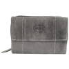 Akzent 300113-003 Damen Geldbörse aus Echtleder in grau 14 x 9 x 4 cm
