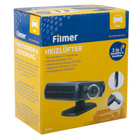 Heizlüfter 150 Watt Heizlüfter Ventilator 12V Steckdose Autozubehör Filmer 36049