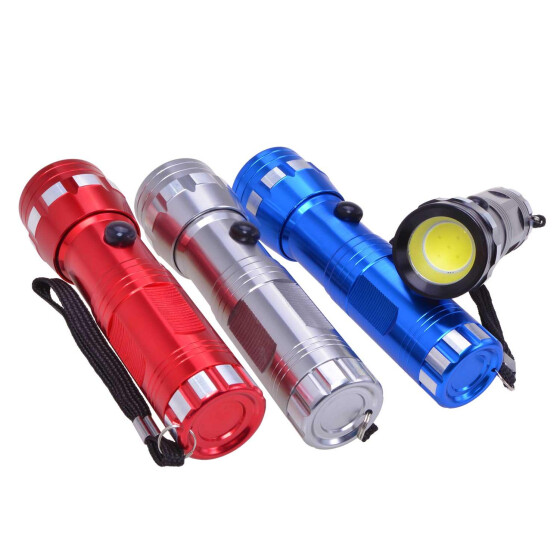 LED COB Taschenlampe Aluminium farbig Haushalt Freizeit Autozubehör Lampen Filmer 36133