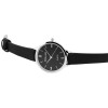 Damenuhr Analog Armbanduhr Kunstleder schwarz Quartzwerk