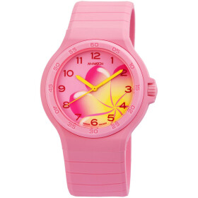 M Watch WYO.15130.RC Analog Damenuhr Silikonband rosa
