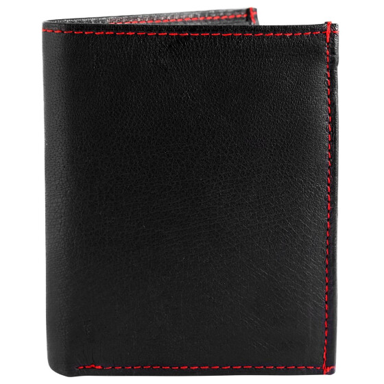 Monopol 3000166-001 Unisex Geldbörse Echtleder schwarz/ rot 10 x 12 x 3 cm Hochformat