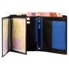 Monopol 3000166-002 Unisex Geldbörse Echtleder  schwarz/ blau 10 x 12 x 3 cm Hochformat