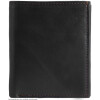 Unisex Ledergeldbörse schwarz 10 x 12 cm Hochformat Gelschein- Kleingeld- Kartenfach