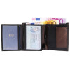 Unisex Ledergeldbörse schwarz 10 x 12 cm Hochformat Gelschein- Kleingeld- Kartenfach