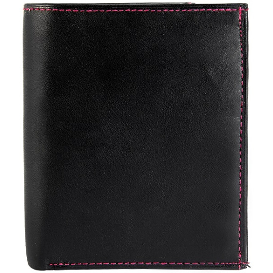 Monopol 3000166-004 Unisex Geldbörse Echtleder schwarz/ pink 10 x 12 x 3 cm Hochformat