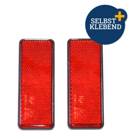 Reflektor eckig rot 2er-Set selbstklebend Auto...