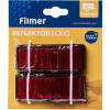 Reflektor eckig rot 2er-Set selbstklebend Auto Anhängerzubehör Filmer 36505