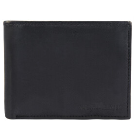 Herren Leder Geldbörse Querformat 12 x 9 cm schwarz SteinMeister 3000161-001