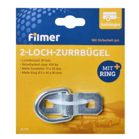 2-Loch-Zurrbügel bis max. 800 kg Auto Anhängerzubehör Filmer 36528