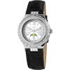 Just JU126 Analog Damenuhr mit Echtlederband in schwarz