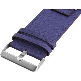 Analog Damenuhr lila Lederband Ziffernblatt eckig Quartzwerk Just