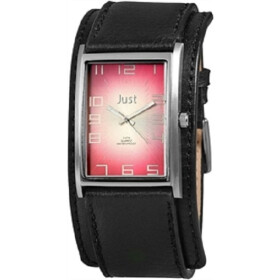 Unisexuhr Leder Unterleg Armband schwarz Analog...