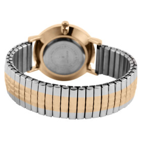 Damenuhr Edelstahl Armbanduhr bicolor Analog Quartzwerk Excellanc 1700036-003