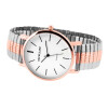Herrenuhr Armbanduhr Edelstahl Zugband bicolor Analog Quartzwerk