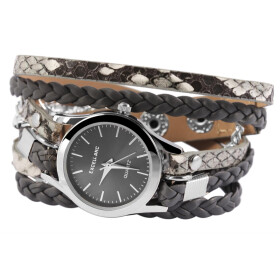 Excellanc 1900180-004 Analog Damenuhr mit Wickelband aus...