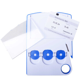 Parkscheibe Gurtschneider Parscheinhalter 3 Einkaufchips 4 in 1 Autozubehör Filmer 38034