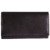 Damen Geldbörse Leder dunkelbraun 17,5 x 10 x 3,5 cm Querformat