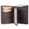 Akzent 3000257-001 Herrengeldbörse Echtleder RFID dunkelbraun 11,5 x 9 cm