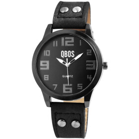 QBOS 1900201-001 Analog Damenuhr mit Kunstlederarmband...