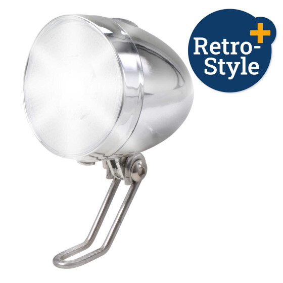 Fahrrad LED Batterie Scheinwerfer Frontlicht 3W Retro Design Fahrradzubehör Beleuchtung Filmer 40027