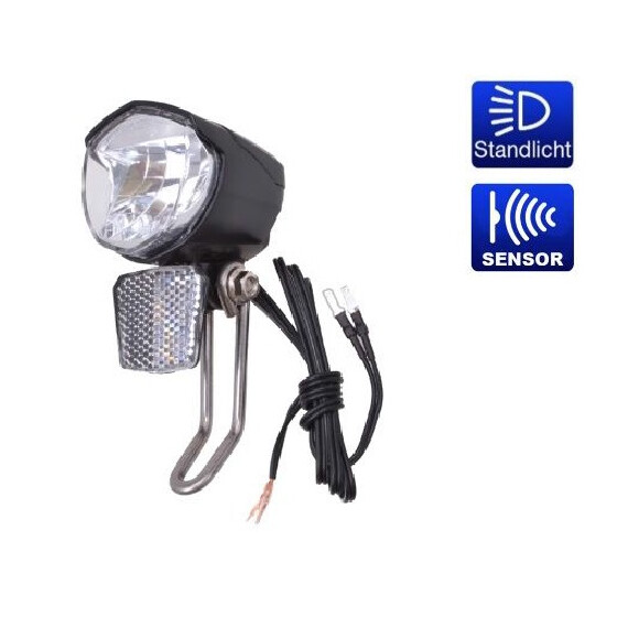 LED Fahrrad Scheinwerfer Senso 70 LUX mit Sensor und Standlicht Fahrradzubehör Lampen Filmer 40028