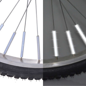 Fahrrad Speichenreflektoren silber 10er-Set Fahrradzubehör Beleuchtung Filmer 40045