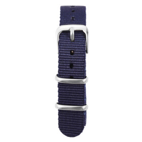 Uhrenarmband aus Nylon in blau bandbreite 18 mm