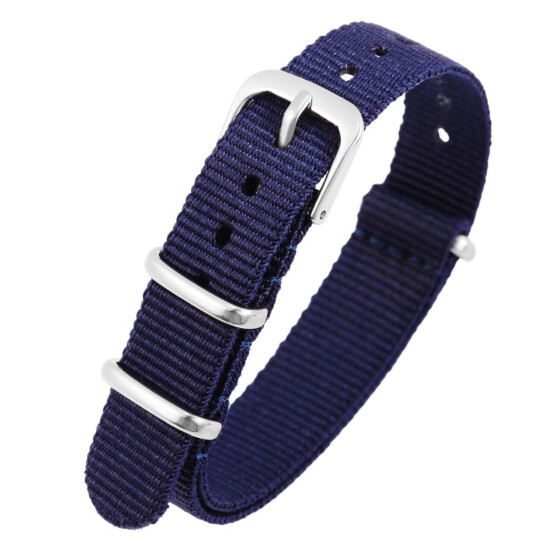 Uhrenarmband aus Nylon in blau Bandbreite 20 mm