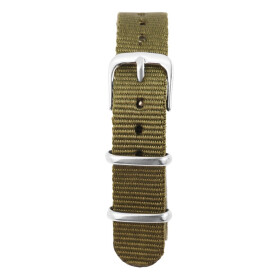 Uhrenarmband 8600006-160 aus Nylon Breite16 mm khaki Dornschließe