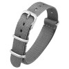 Uhrenarmband grau 8600001-180 aus Nylon 18 mm Bandbreite