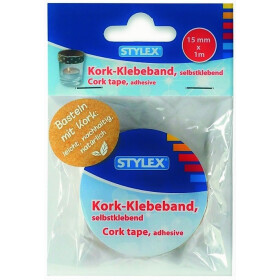 Stylex 41364 Kork-Klebeband - selbstklebend - 15 mm x 1 m