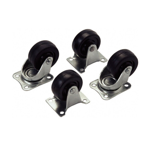 Rollen 4er Set 40mm max. 20kg 2x Lenkrolle 2x Bockrolle Werkzeug Transportrollen ToolTech 60003