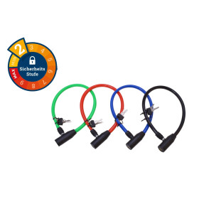 Kinder Fahrrad Kabelschloss 10mm 50cm Level 2...