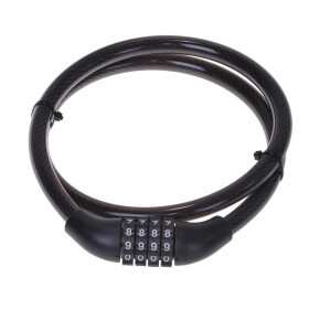 Filmer 43.015 Fahrrad 4-Zahlen Spiralkabelschloss 10mm - 80cm - Level 4