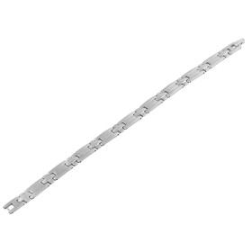 Gliederarmband Edelstahl silberfarben 21 cm Länge...