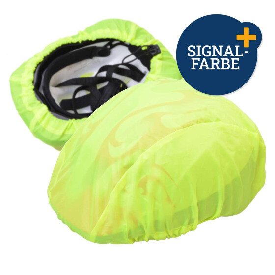 Fahrradhelm Regenschutz Helm Classic Signaldarbe neongelb Fahrradzubehör Bekleidung Filmer 46847