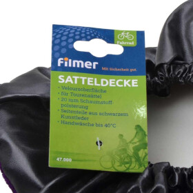 Filmer 47.000 Fahrrad Satteldecke Velours Luxus Sattelschutz