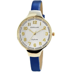 Damenuhr Kunstlederarmband blau Analog Quartzwerk...