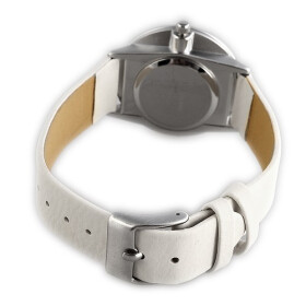 Excellanc Analog Damenuhr Kunstlederarmband beige weiß