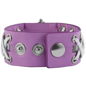 Damenuhr Armbanduhr Kunstleder Lila Unterlegband Analog Quartzwerk