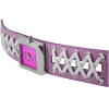 Damenuhr Armbanduhr Kunstleder Lila Unterlegband Analog Quartzwerk