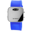Noble Digitale Unisex Armbanduhr Silikonarmband blau Leuchtziffern rot