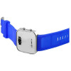 Noble Digitale Unisex Armbanduhr Silikonarmband blau Leuchtziffern rot