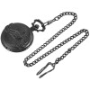 Taschenuhr schwarz Motiv Motorrad Quartzwerk Analog Savonnette