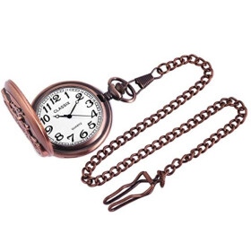 Taschenuhr Motorrad Motiv kupferfarbig Analog Arabisch...