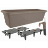 Centi Pflanzkasten / Blumenkasten MADRID mit Wasserspeicher - ca. 60cm x 20cm x 17cm - taupe