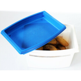 Kartoffelbox mit Deckelschale 36x27x22 cm - auch für Zwiebel, Äpfel und sonstiges Gemüse Haushalt Gastrobedarf Schulz 125400